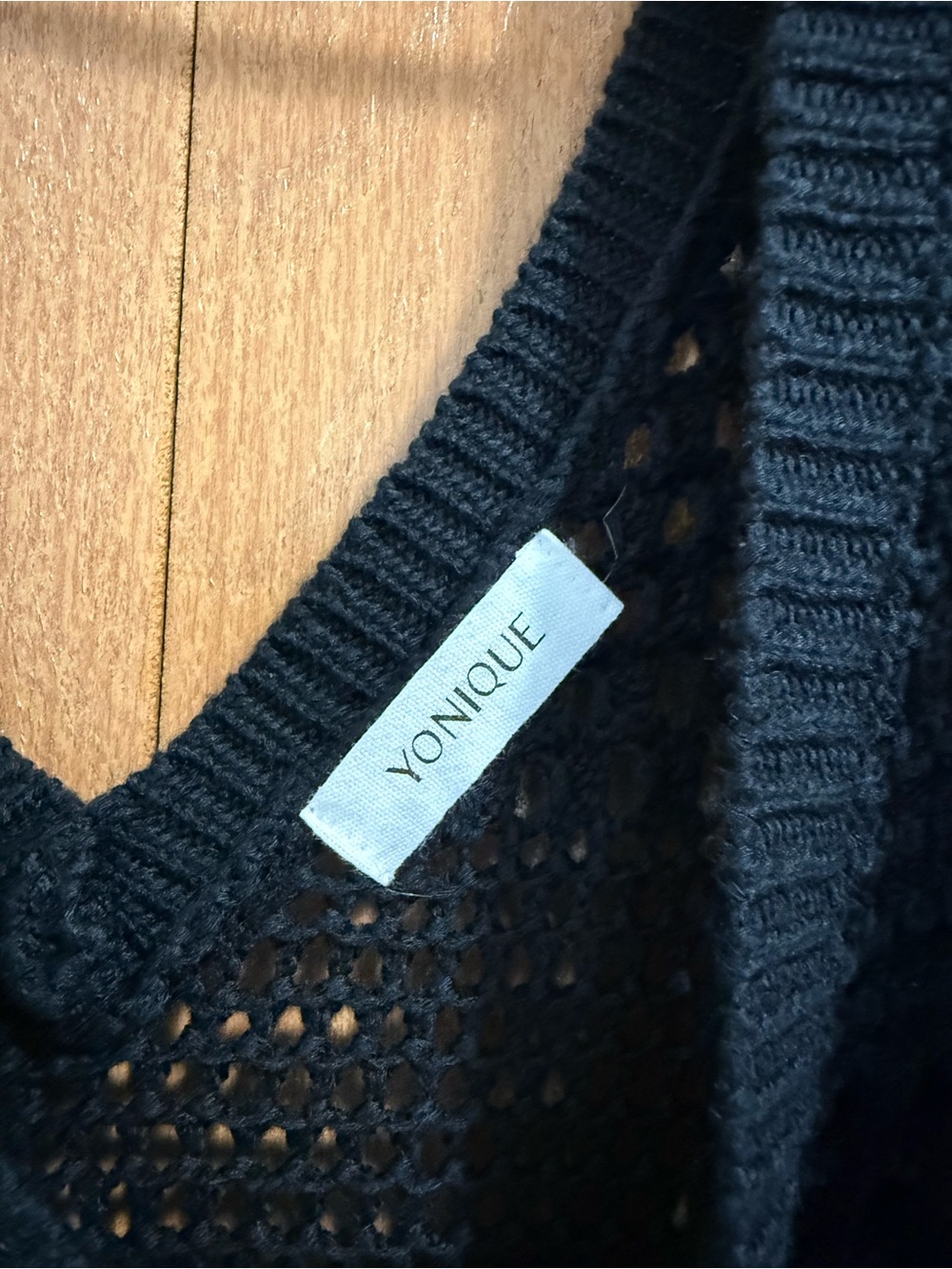 Younique Black Crochet V‑Neck Swim Coverup Tunic Dress - Picture 8 of 9